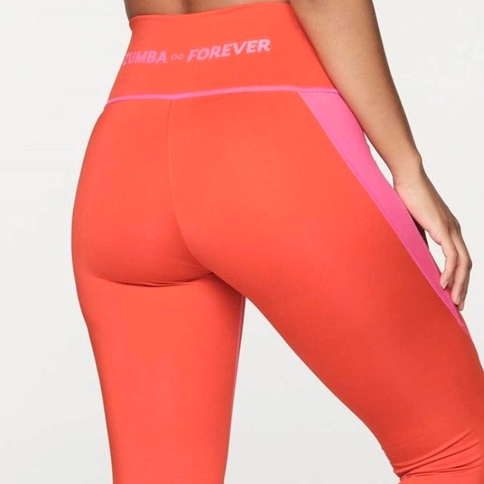 Legginsy z wysokim stanem czerwone Zumba Forever Color