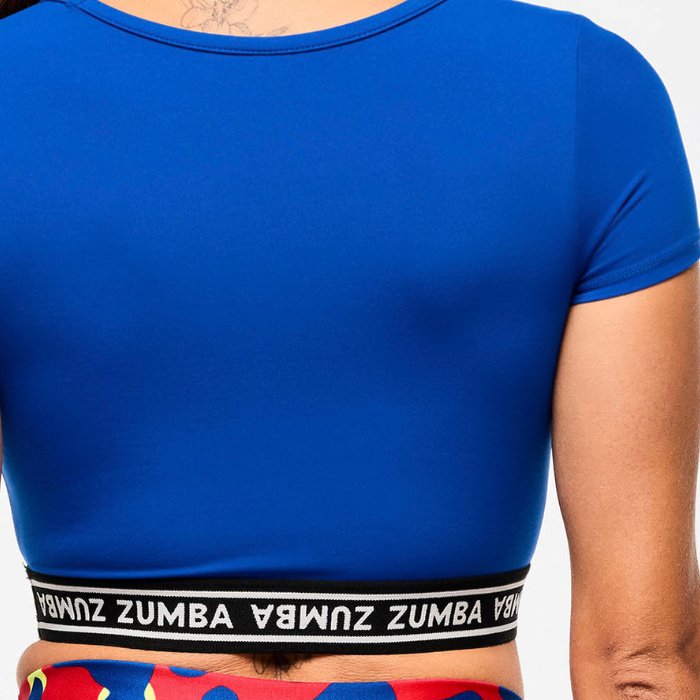 Crop top z elastycznym paskiem Zumba Victory