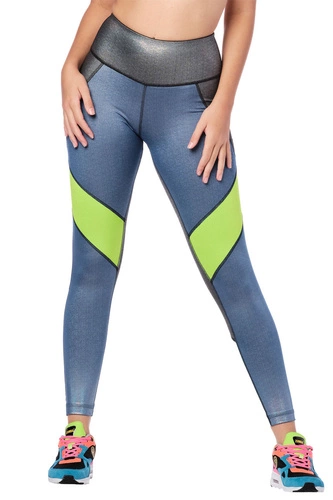 Legginsy damskie sportowe niebieskie Zumba Hope