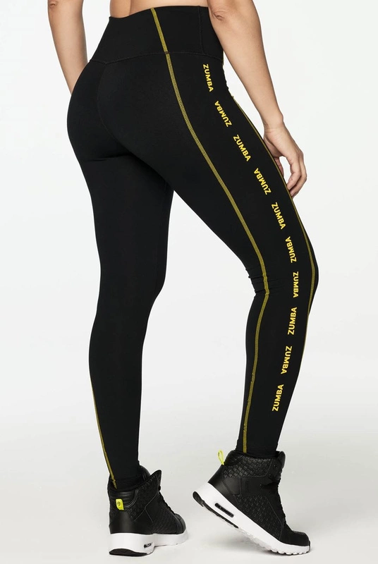 Legginsy z wysokim stanem czarne Zumba Bold