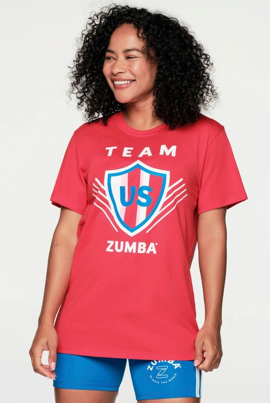 Koszulka T-shirt czerwona Team Zumba