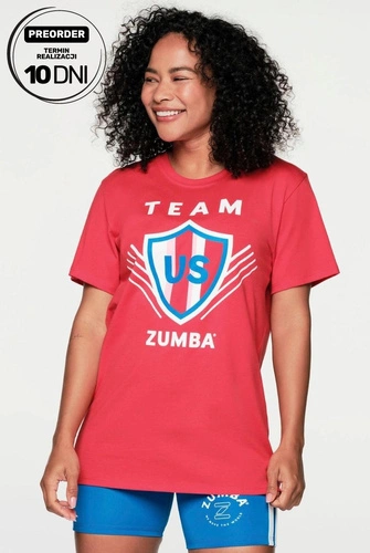 Koszulka T-shirt czerwona Team Zumba