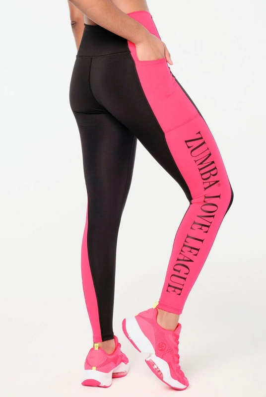 Legginsy z wysokim stanem czarne Zumba Prep