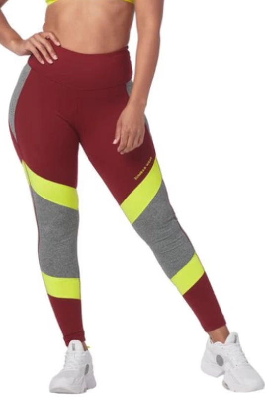 Legginsy sportowe bordowe długie Zumba Worldwide