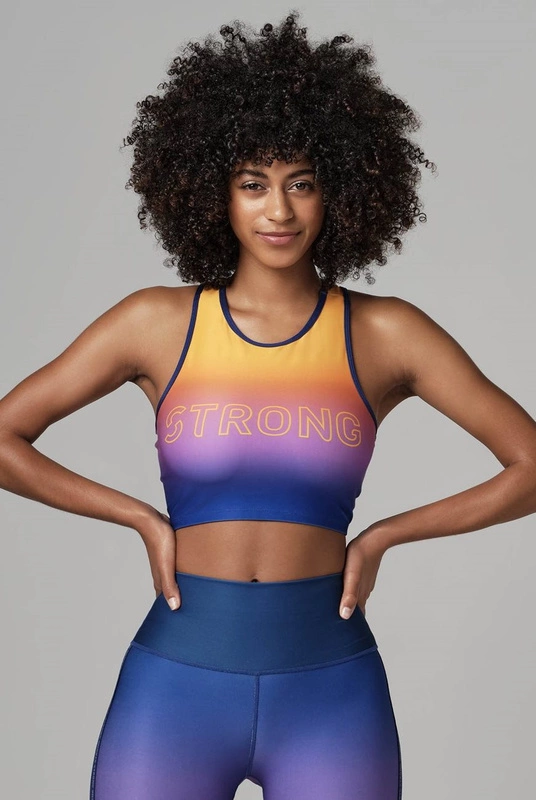 Crop tank sportowy multikolorowy STRONG ID