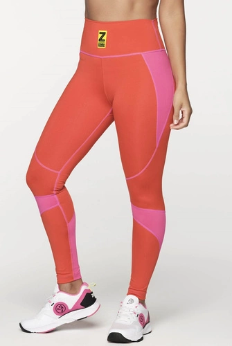 Legginsy z wysokim stanem czerwone Zumba Forever Color