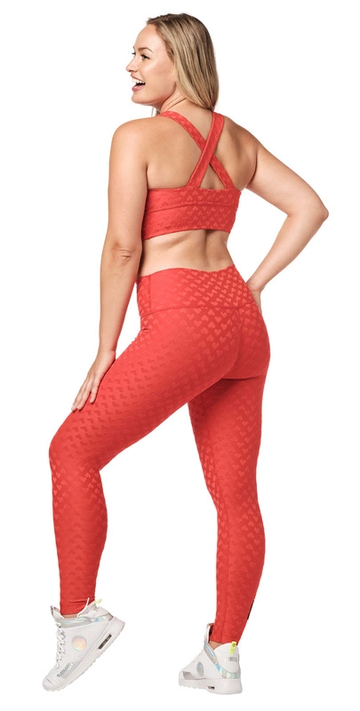 Legginsy damskie czerwone Zumba Love