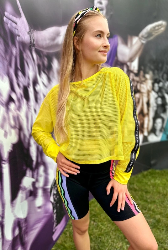 Bluzka z długim rękawem z siateczki Zumba X Crayola