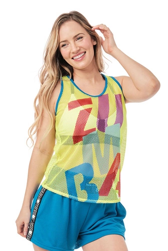 Koszulka żółta z siateczki Zumba In Motion Mesh