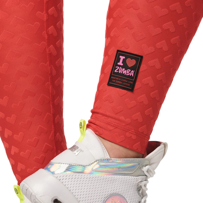 Legginsy damskie czerwone Zumba Love