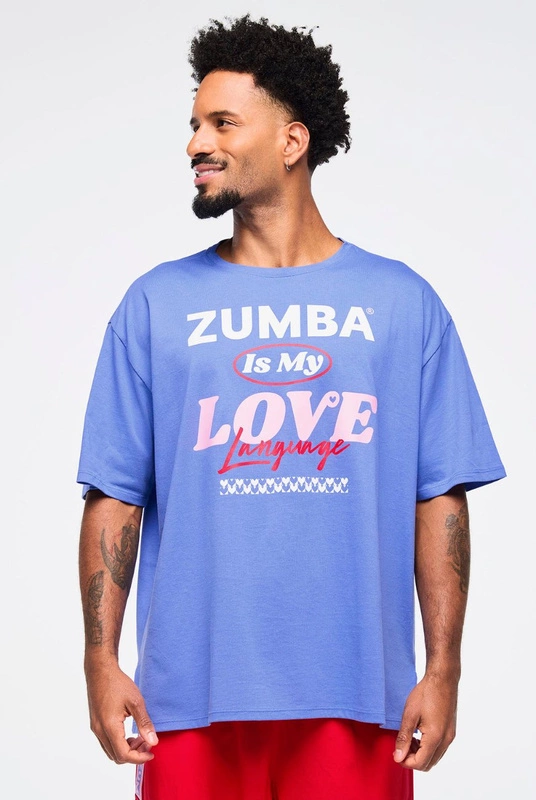 T-shirt fioletowy unisex Zumba Love