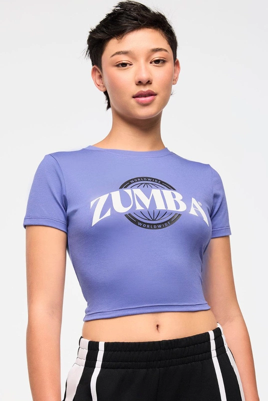 Crop top fioletowy Zumba Haus