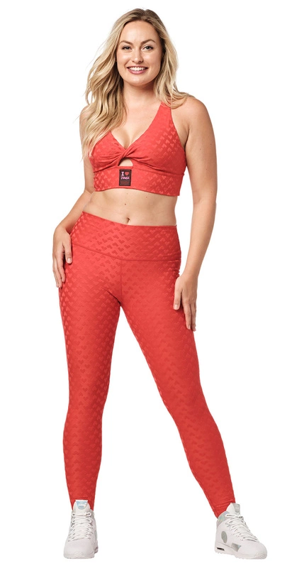 Legginsy damskie czerwone Zumba Love