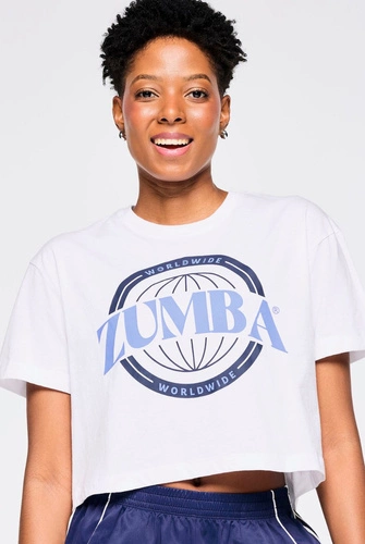Crop top biały Zumba Out Loud