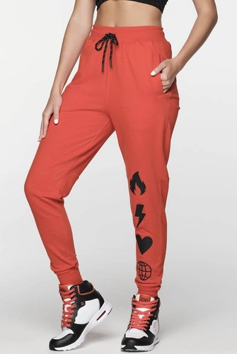 Spodnie dresowe joggery czerwone Zumba Move