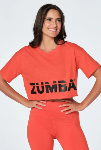 Koszulka pomarańczowa z krótkim rękawem Zumba Party