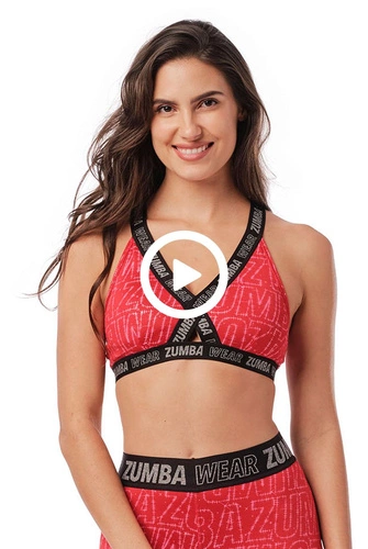 Stanik sportowy czerwony Zumba Mind Booty Soul 